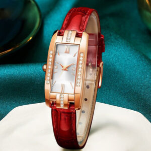 Xiaohong Strap Diamond Small Square Watch Women's Watch Elegant Retro Fashion Women's Watch Decorative Wrist Watch