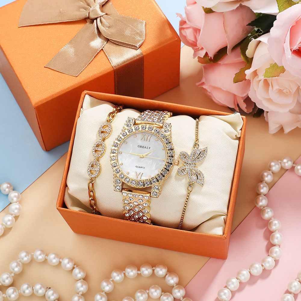 Quartz Watch Diamond Butterfly Zircon Bracelet - Image 3