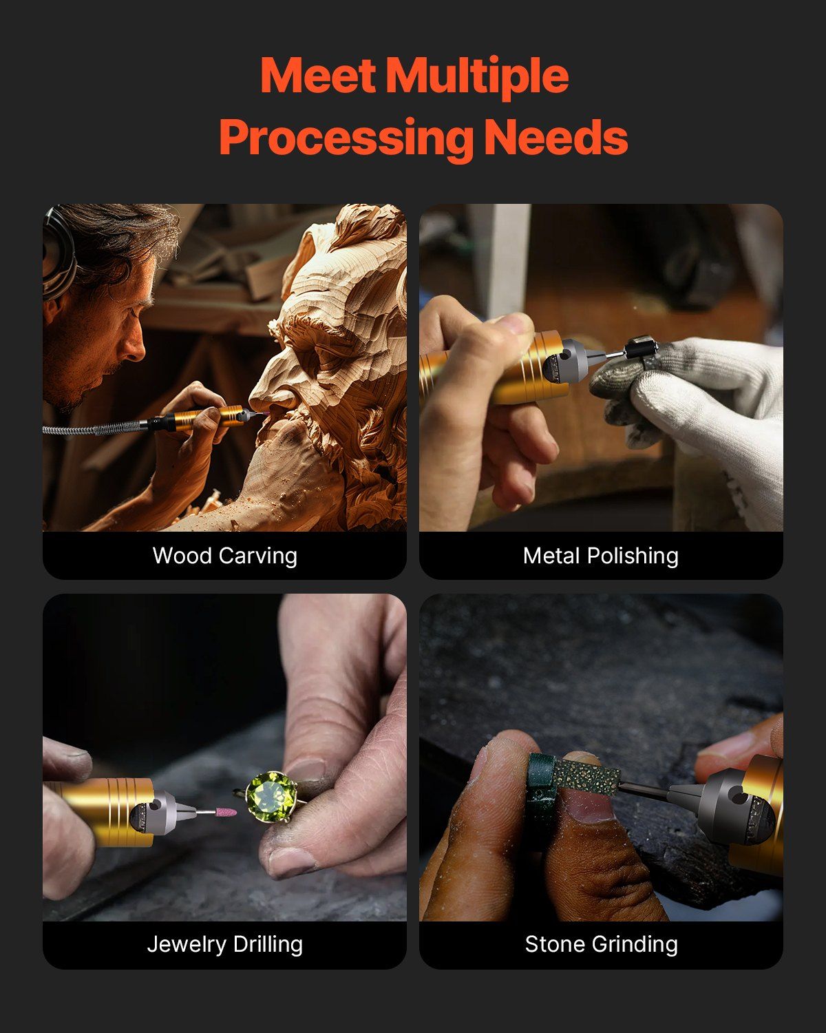 Flex Shaft Grinder 1000W 30000RPM with Foot Pedal & 31PCS Accessories - Image 6