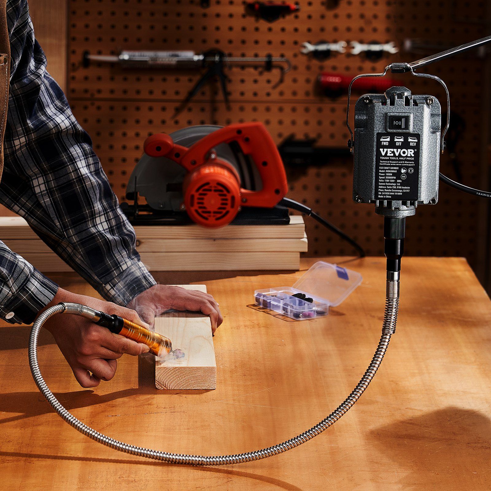 Flex Shaft Grinder 1000W 30000RPM with Foot Pedal & 31PCS Accessories - Image 8