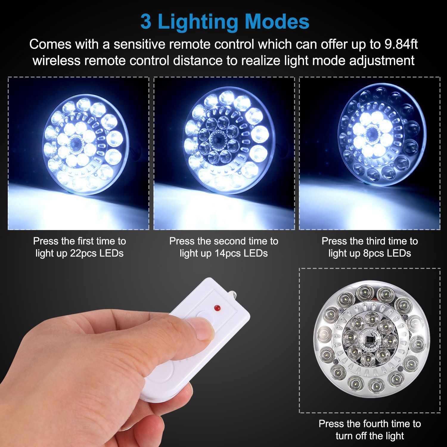 Solar Camping Light Hanging LED Bulb Lamp Portable Lantern Emergency Light - Image 5