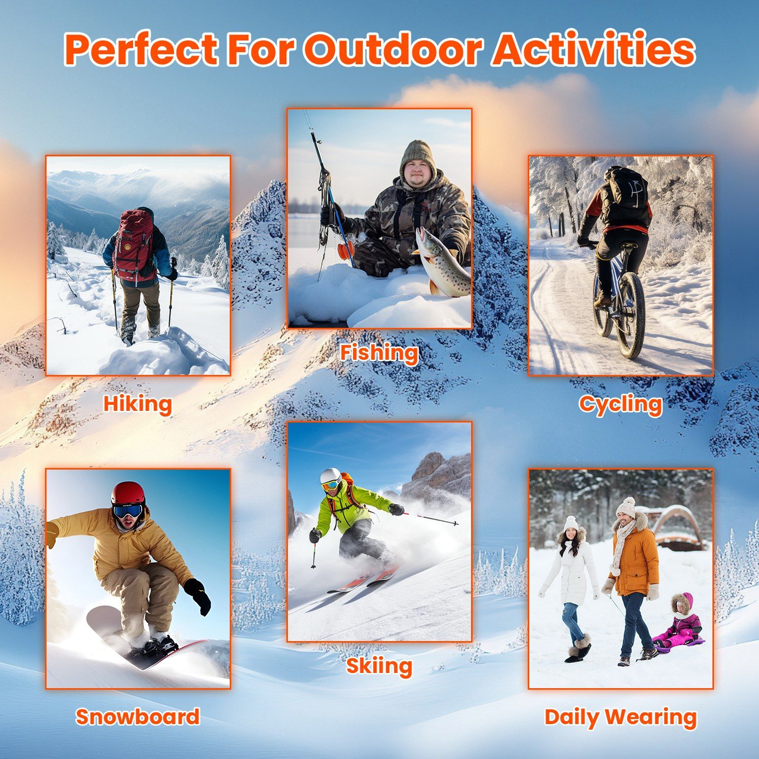 Winter Heated Pants for Men Women with 12 Heating Zones 5V USB Powered Heating Trouser with 3 Heating Levels Machine Washable for Outdoor Winter Activities Unisex - Image 16