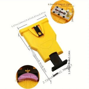 Hainsaw Teeth Sharpener, Portable Chain Saw Sharpener Tool, Chainsaw Sharpener Universal Chain Saw Blade Sharpener, Chainsaw Sharpener Jig For 12"-22" Chain ()Saws (Plus 2 Crescent Grindstones)